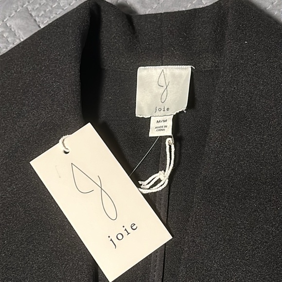 Joie Black Long Open Front Duster/Layering Vest w/t Pockets, NWT’s, Size Medium - Picture 3 of 12